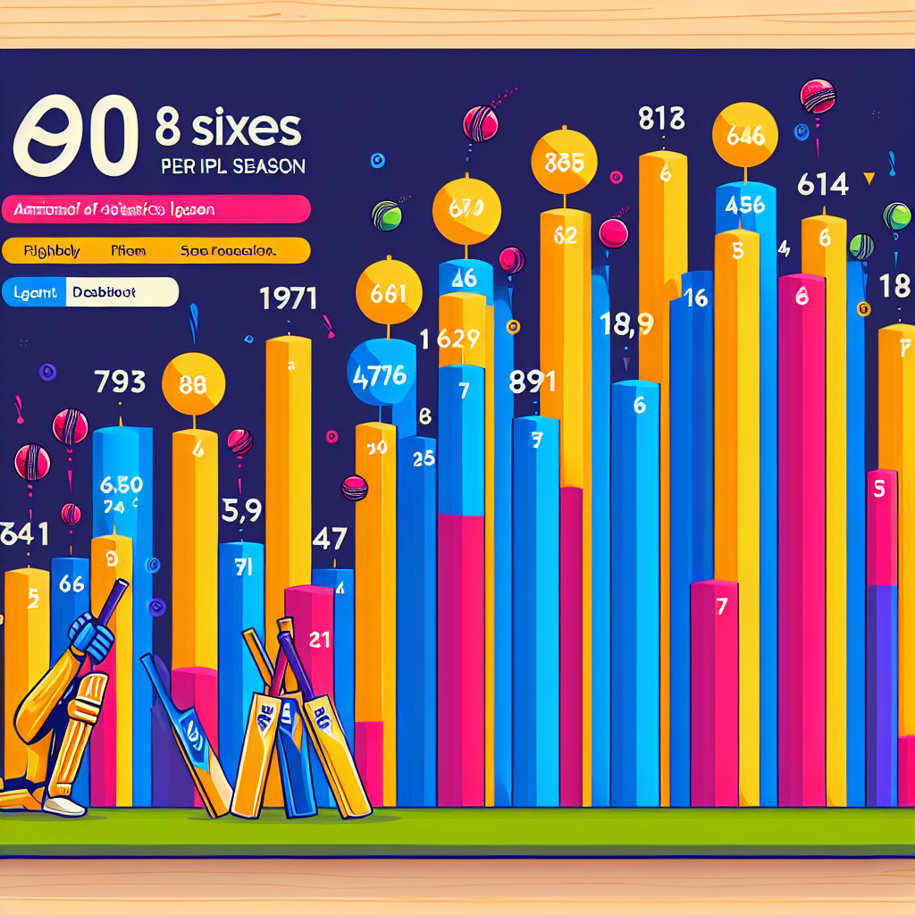 Most sixes in which ipl season